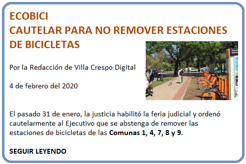 CIERRE DE ESTACIONES DE ECOBICI